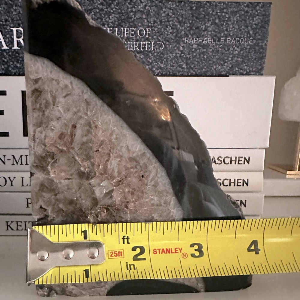 Natural Gray Agate Geode Bookends - Decorative Home Accents - Picture 13 of 13